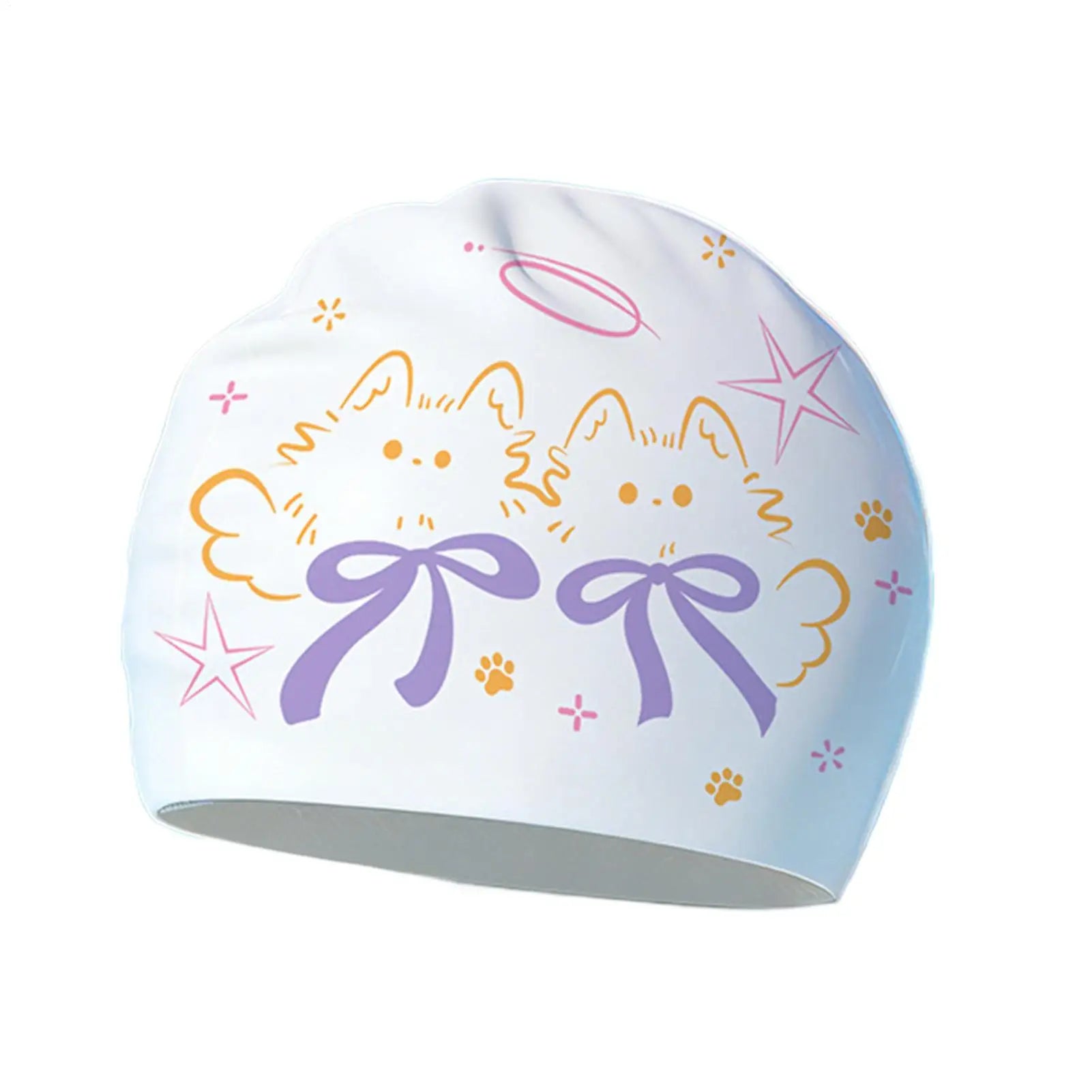 Printed Swimming Cap Women Waterproof Swim Cap Large Size Long Hair Ear Protection Swimming Caps Swimming Accessories Oasis Select