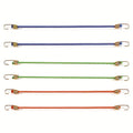 3/6/12 PCS Latex Bungee Cords with Steel Hooks Stretchy Elastic Straps for Tarp Canopy Motorcycle Cargo Party Ornament Hanging Oasis Select 6pcs