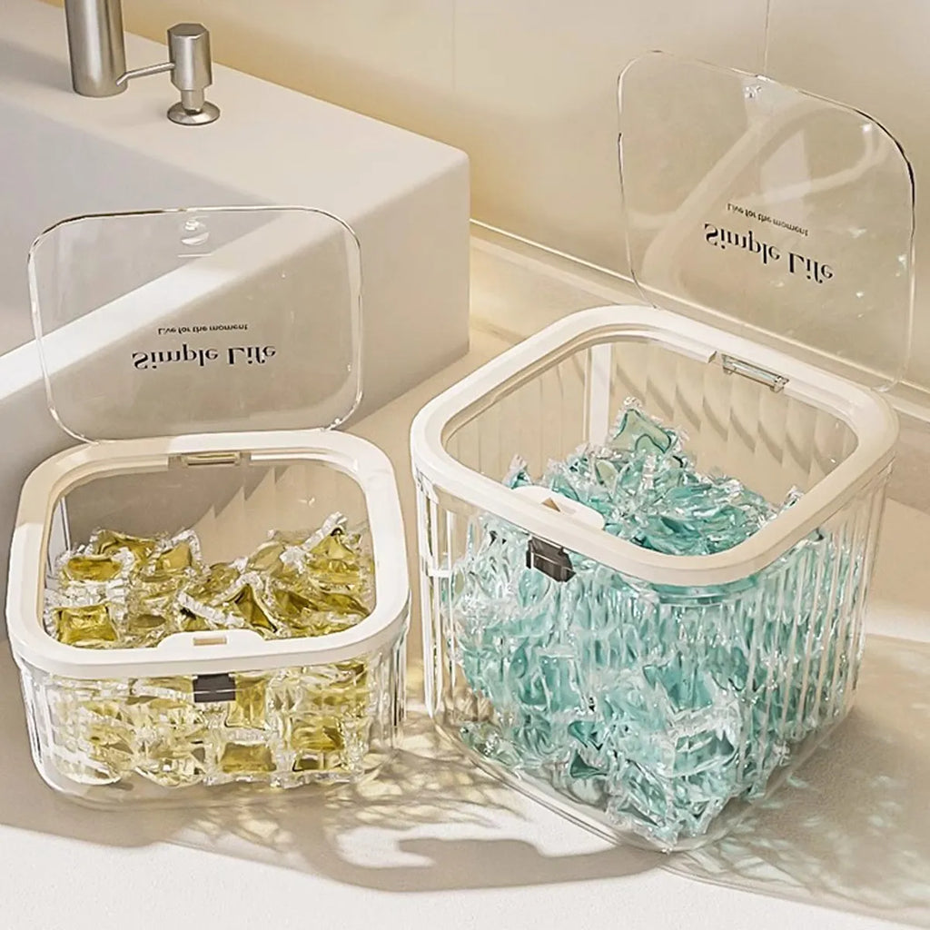 Transparent storage box, laundry bead storage box, storage container for hair rings and hair clips, desktop miscellaneous box Oasis Select
