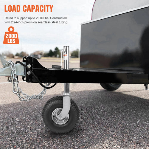 2000 lb Swivel Tongue Trailer Jack – 13.38" Wheel for RV & Boat Swivel Tongue Trailer Jack Oasis Select