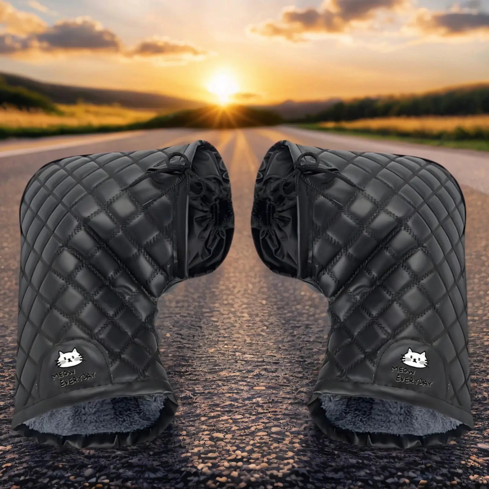 Handlebar Gloves Winter Waterproof Hand Muffs Waterproof Warm Handlebar Gloves for Cold Weather Men Women Motorcycle Riding Road Oasis Select