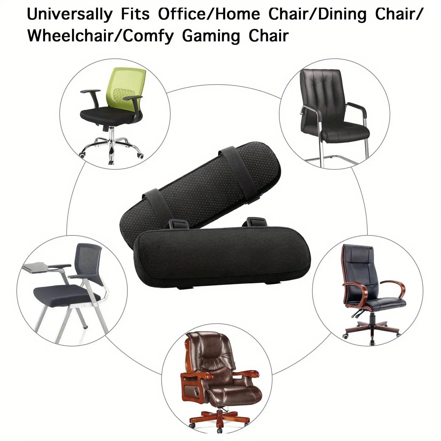 1/2pcs Sponge Armrest Pad, Elbow Support Pad for Arm Decompression, Universal Cover for Office Chairs Oasis Select
