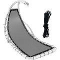 Black Replacement Seat Cloth For Textilene Hanging Swing Chair - 64x197x23CM Garden Swing Replacement Waterproof Dustproof Oasis Select dark grey