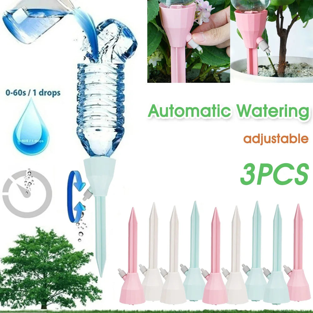 3/6/9Pcs Adjustable Drip Irrigation System Indoor Outdoor Potted Plants Automatic Self-flowing Watering Spikes Gardening Tools Oasis Select