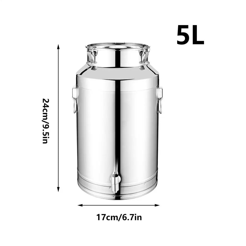 Grease Container for Kitchen 5L/9L/14L Stainless Steel Airtight Kitchen Utensils with Lid Airtight Storage Container for Beer Oasis Select 5 liters