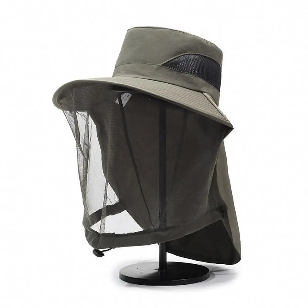Mosquito Net Sun Hat – Full Mesh UV Protection Fishing Cap