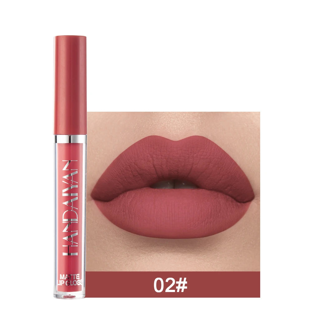 HANDAIYAN Matte Velvet Liquid Lipstick – 12 Shades, Waterproof