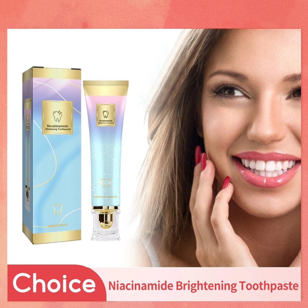 Niacinamide Toothpaste Whitening Teeth Stain Plaque Remover Prevent Decay Freshen Bad Breath Oral Care Tooth Cleaning Toothpaste Oasis Select