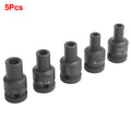 5PCS Suqare Screw Tap Socket 1/2 Inch Driver Socket Set For Electric Driver Wrench 6-14mm Quick Change Thread Taps Adapter Oasis Select 5pcs