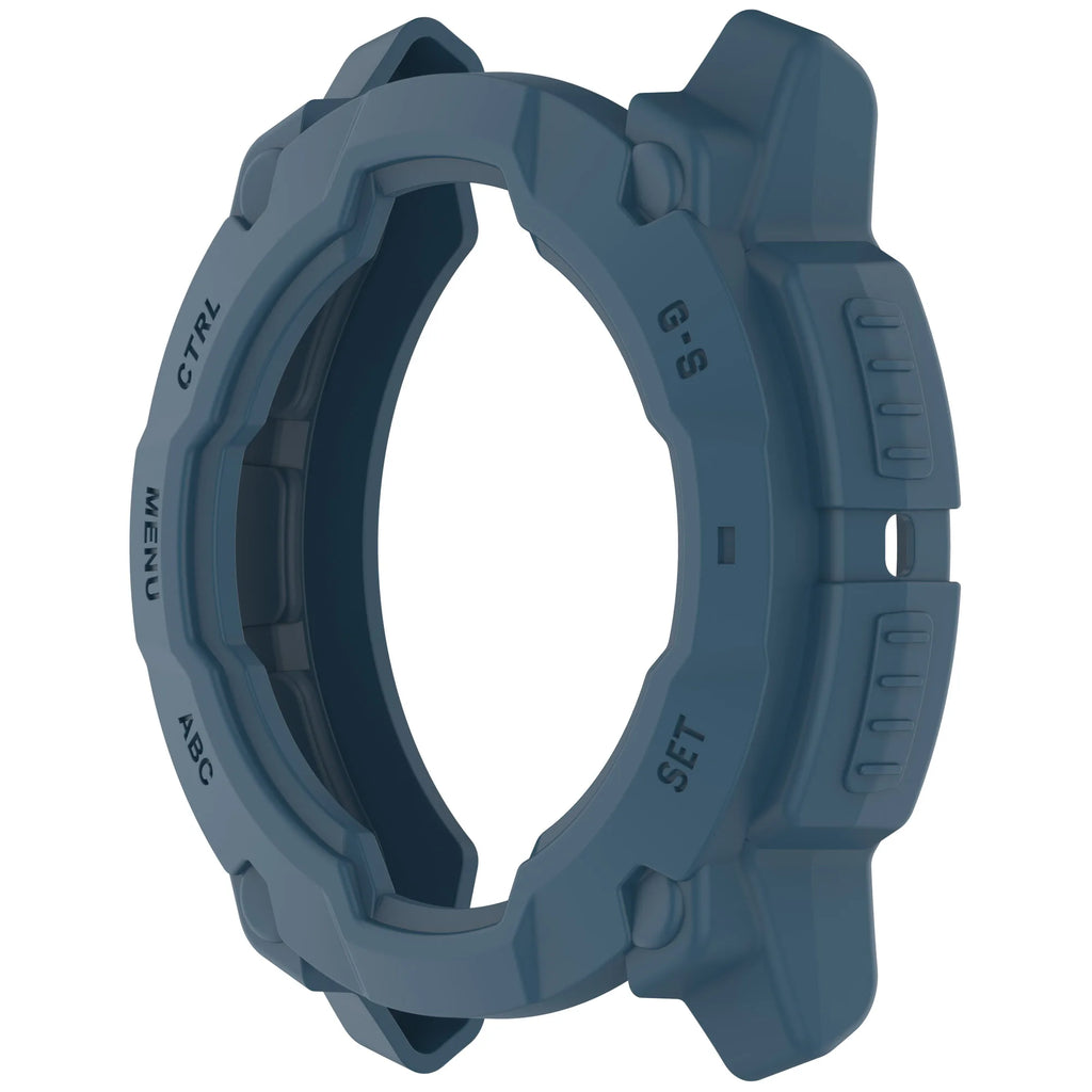 TPU Case for Garmin Instinct 3 45mm 50mm AMOLED Solar Bumper Cover Smartwatch Bumper Case Oasis Select Dark Blue instinct 3 50mm