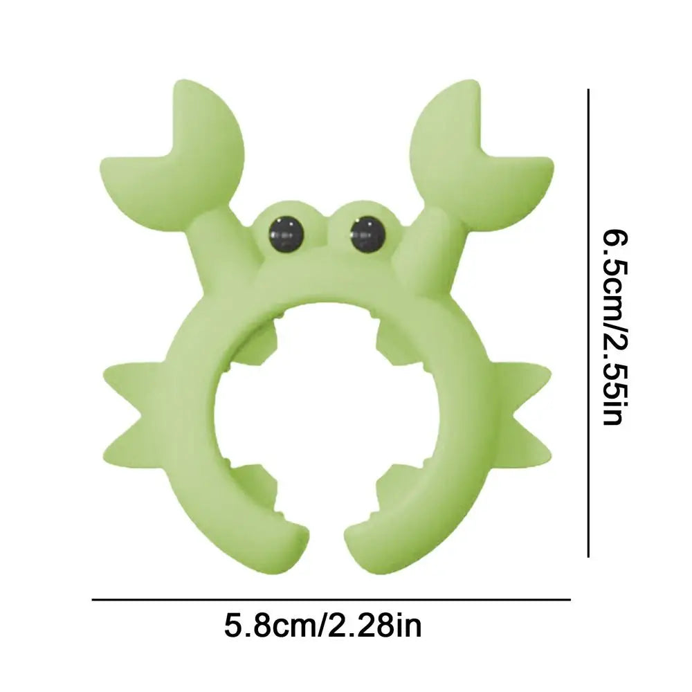 1pc Utensil Rest Crab Shaped Silicone Utensil Rest Countertop Ladle Holder Anti-Overflow Stove Top Spatula Holder Kitchen Gadget Oasis Select light green