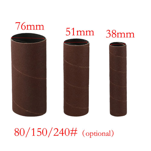 115mm Sanding Drum Sleeves Sanding Paper Drum Polishing Tools 80/150/240 Grit Sandpaper For Metal Woodworking Polishing Oasis Select