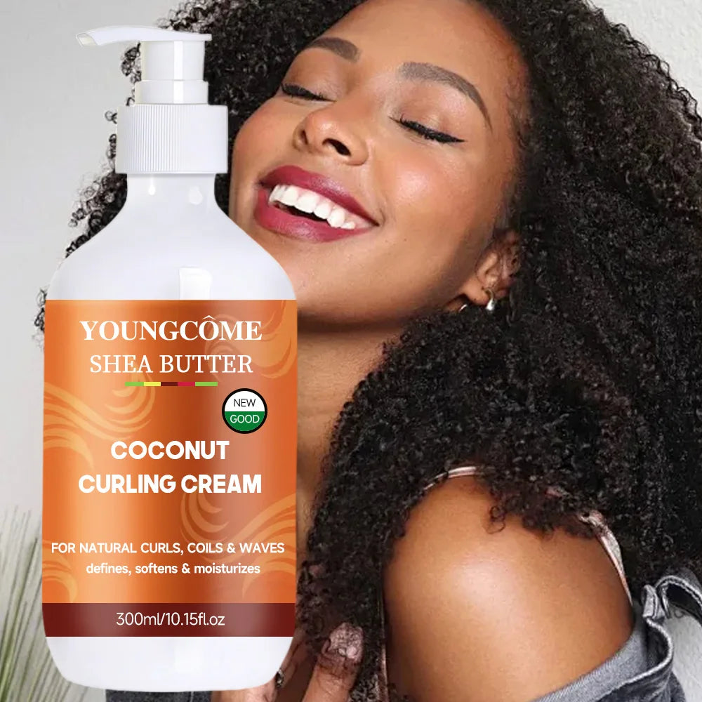 YOUNGCOME Coconut Curl Cream – Hydrating Botanically-Based 100ml Curl Styling Cream Oasis Select