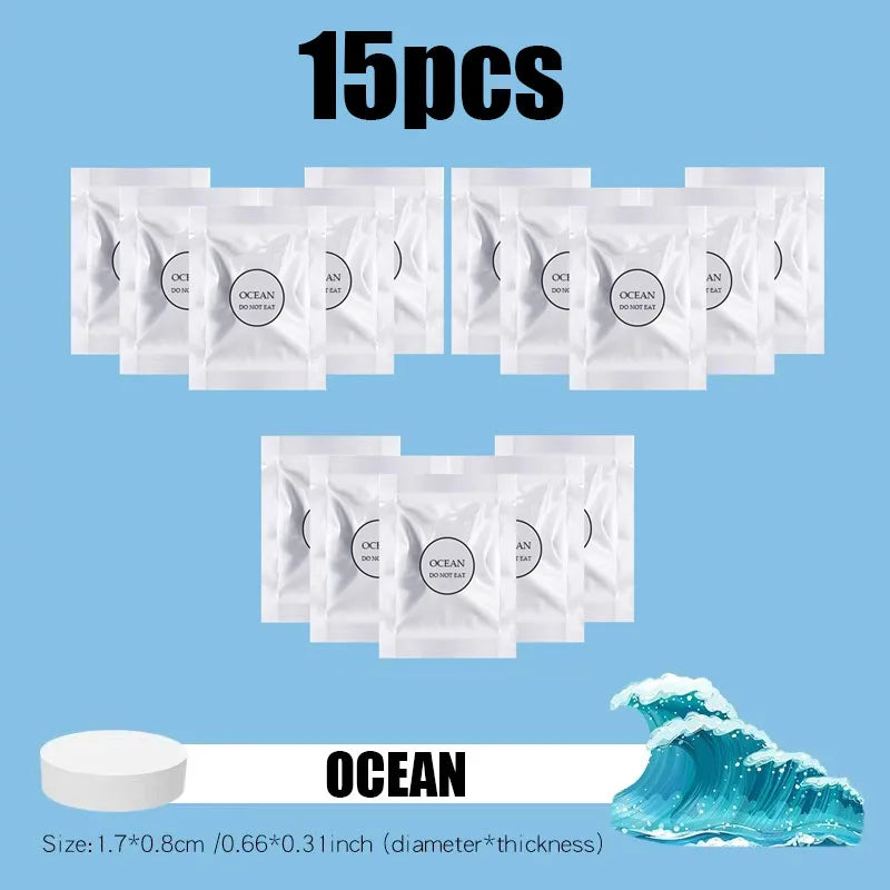 5/10/15/20PCS Car Air Freshener Supplement Solid Fragrance Scent Air Outlet Perfume Refill Tablets Ocean Lemon Lavender Fillers Oasis Select 15Pcs Ocean