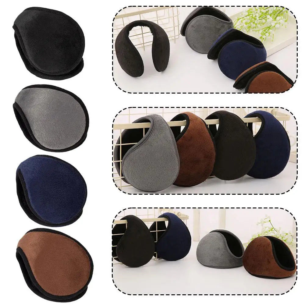 2-Pack Winter Plush Earmuffs – Warm, Foldable & Unisex