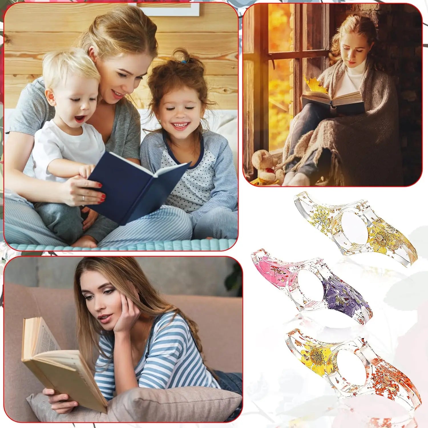 1pc Resin Bookmark Book Stand Reading Aid Creative Thumb Book Support,Thumb Page Holder For Students and Book Lover Oasis Select