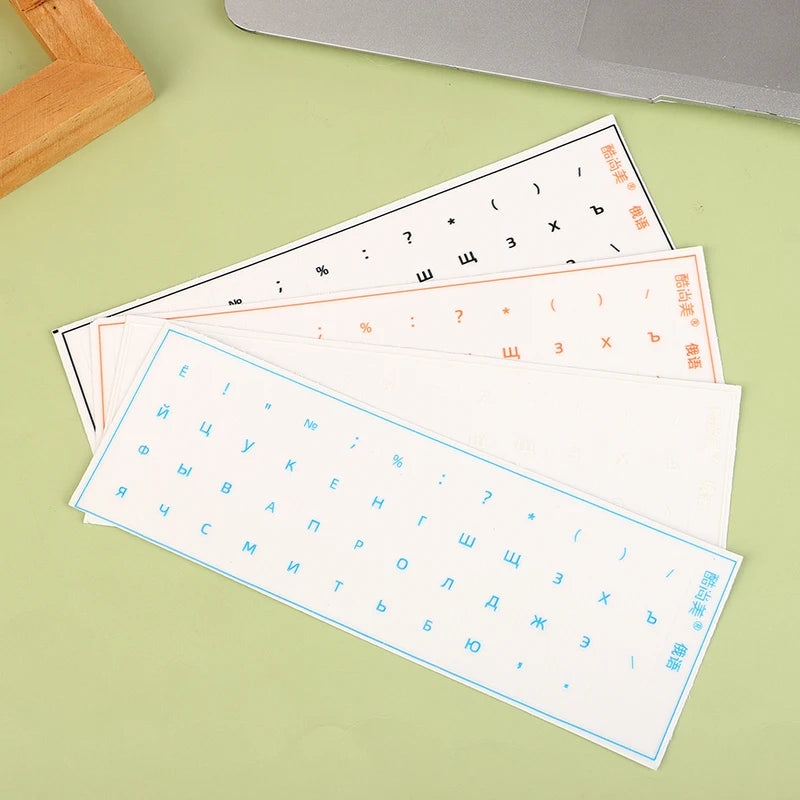 [Russian Language] Tear-Off Film Keyboard Sticker Desktop Laptop Key Sticker Single Film Universal Side Engraving Sticker Oasis Select