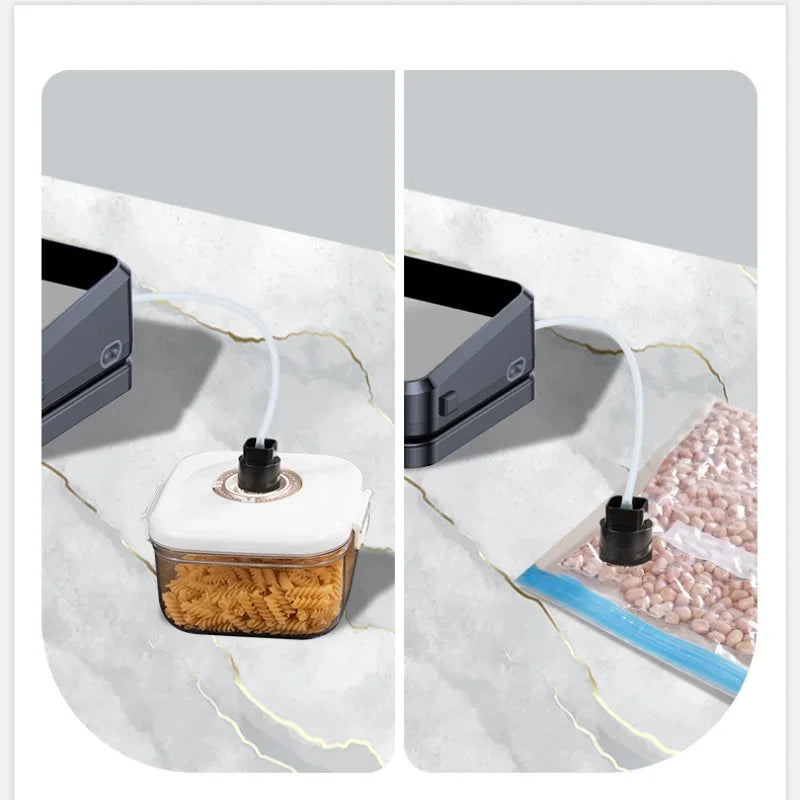Electric Vacuum Sealer Machine Dry/Wet Food Packaging Seal To Keep Fresh Touch Buttons Digital Display Built-in Cutter Knife Oasis Select