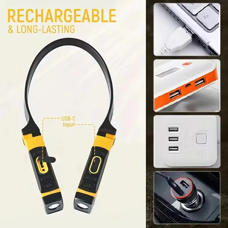 SHINEKNOT Rechargeable LED Neck Light – Hands-Free Work Lamp
