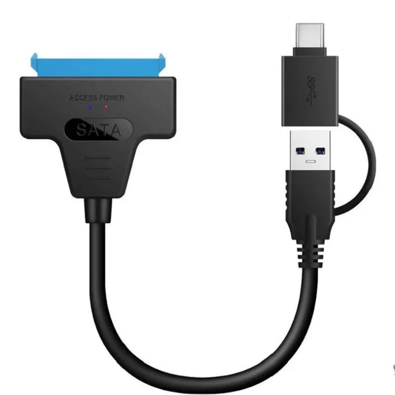 SATA to USB 3.0 Type-C Adapter Cable Up To 6 Gbps High Speed Support 2.5 Inch External HDD SSD Hard Drive 22 Pin Sata III Cable Oasis Select USB3.0 Type-c