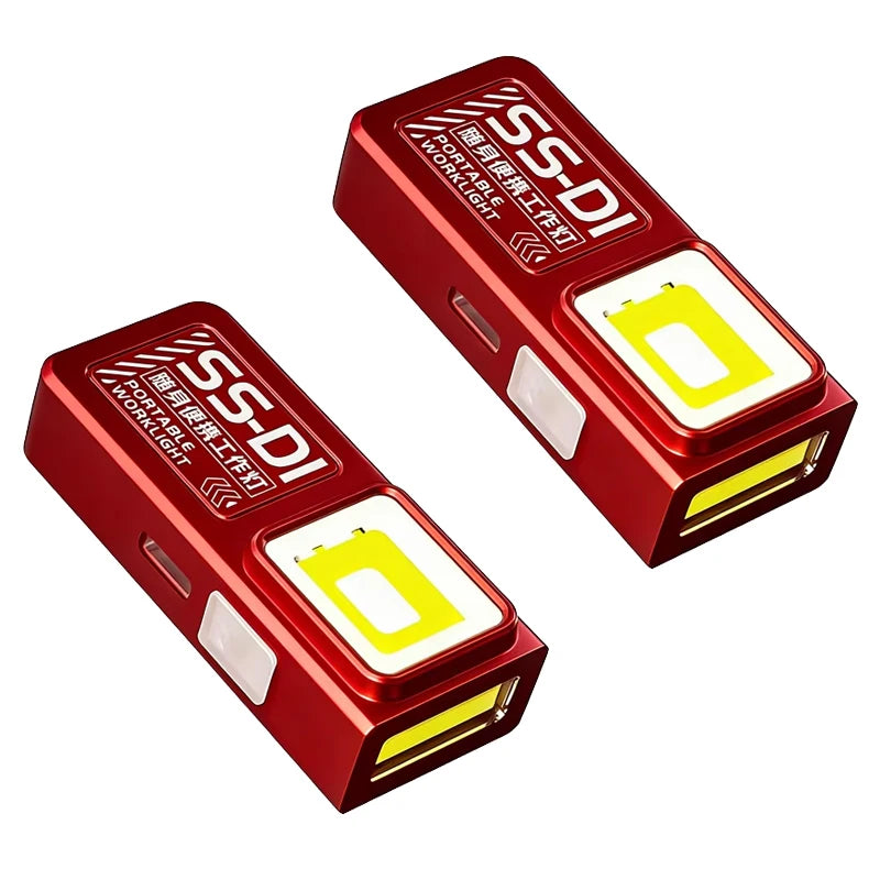 Mini COB LED Flashlight USB-C Rechargeable Magnetic Clip EDC