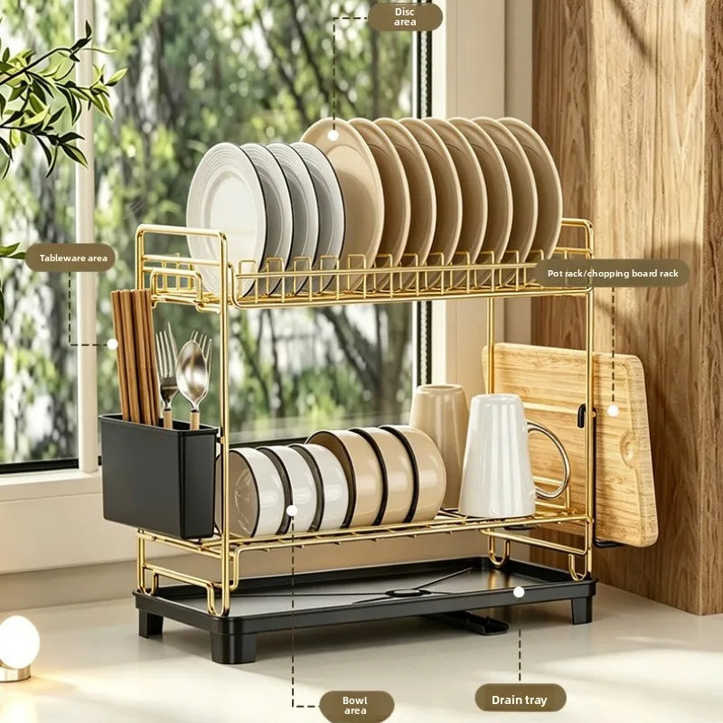 Kitchen Shelf Snap-on Dishwasher Side Tableware Drain Rack Narrow Cupboard Dish Storage Rack Oasis Select