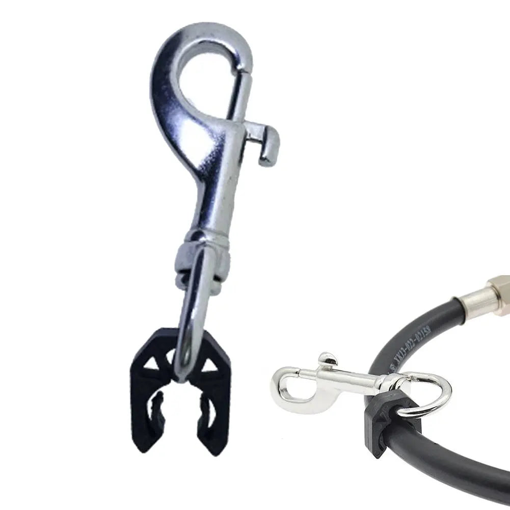 Diving Quick Release Pipe with Clip Hose Holder Clip BCD Hose Second Stage Fixed Hook Pressure Gage Hanging Parts Hose Buckle Oasis Select Default Title