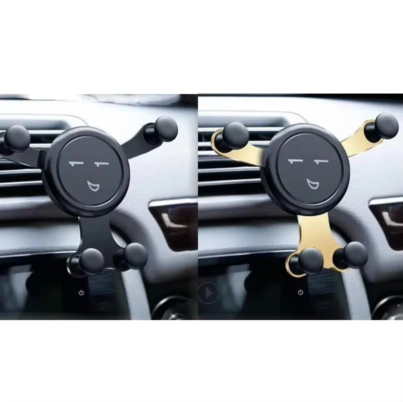 1/2/3/4pcs Black/Silver/Gold Car Installation Vent Fashion Gravity Bracket Universal Mobile For Phone GPS Mobile Phone Holder Oasis Select 2pcs mix 2