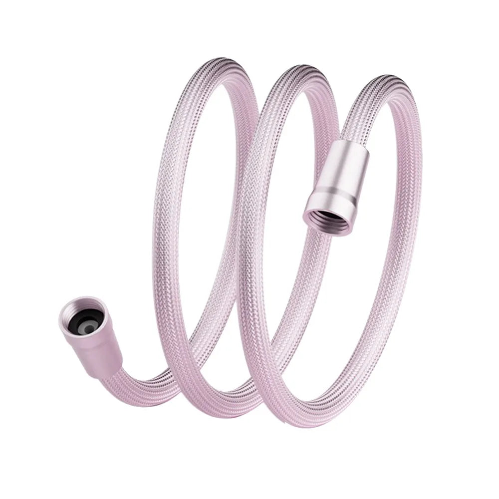 1.5/2 Meter Handheld Shower Hose Universal Interface Anti Winding Shower Tube High Pressure Flexible Bath Shower Nylon Pipe Oasis Select 1.5meter-pink