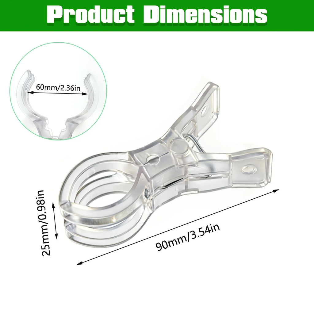 10pcs 3.5 Inch Heavy Duty Spring ClampTransparent Plastic Multipurpose Clip for Balloon Arch Backdrop Fixing Festive Decorations Oasis Select