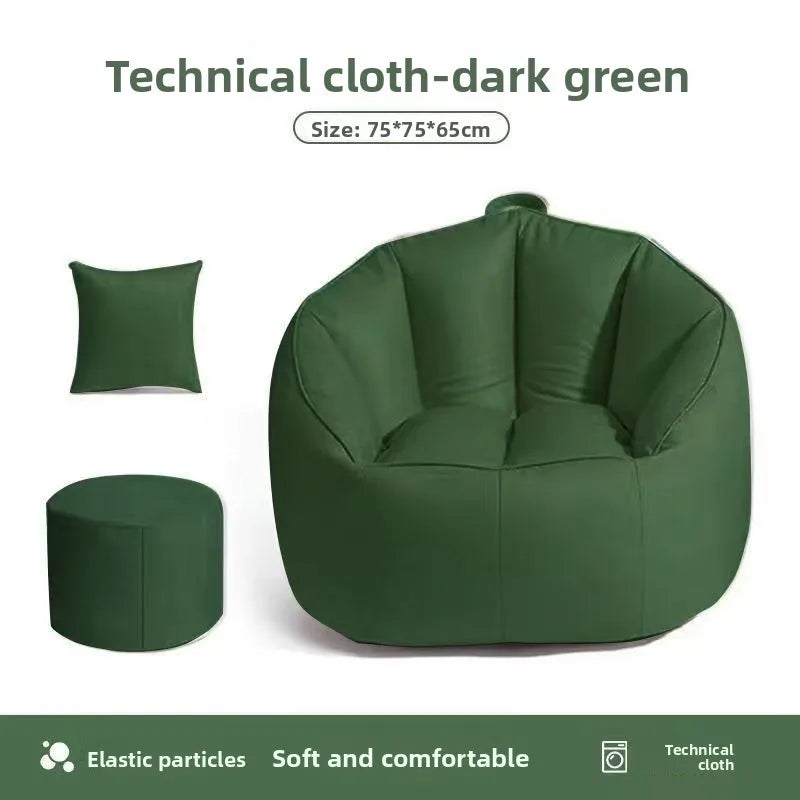 Lazy sofa reclining sleeping bedroom small sofa small apartment living room single reclining chair balcony lazy chair Oasis Select Green pedals.