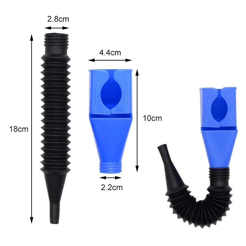 1-8Pcs Car Refueling Funnel, Gasoline Folding Engine Oil Funnel Tool, Plastic Funnel, Car Motorcycle Refueling Tool, Auto Parts Oasis Select