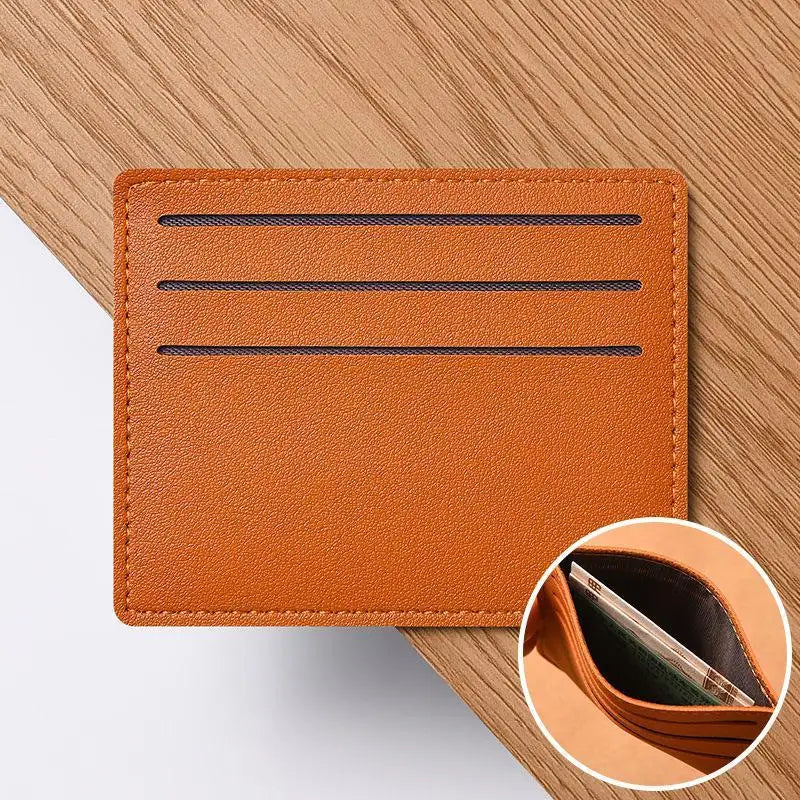 Minimalist Slim PU Card Holder – 6-Slot Pocket Wallet Case Slim Card Holder Oasis Select A7