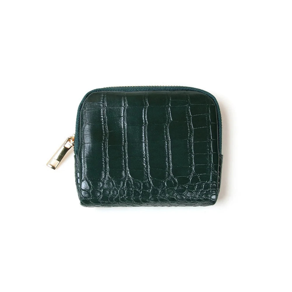 Travel Jewelry Organizer Crocodile-Pattern Jewelry Storage Bag Crocodile Pattern Bag Multi-Compartment Portable Jewelry Case Oasis Select Green