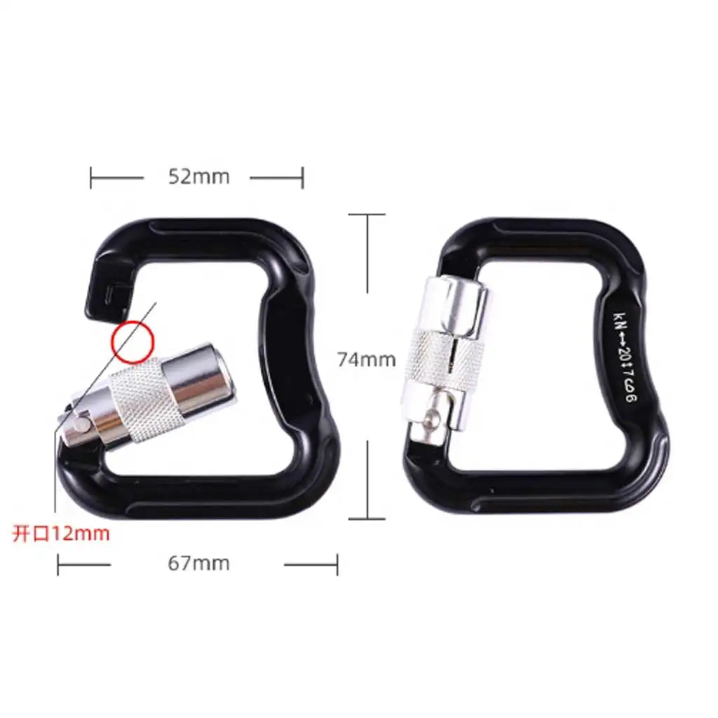 20KN Twisted Lock Paragliding Carabiner Paraglider Parachute Auto Lock Climbing Abseiling Carabiner Clasp Oasis Select