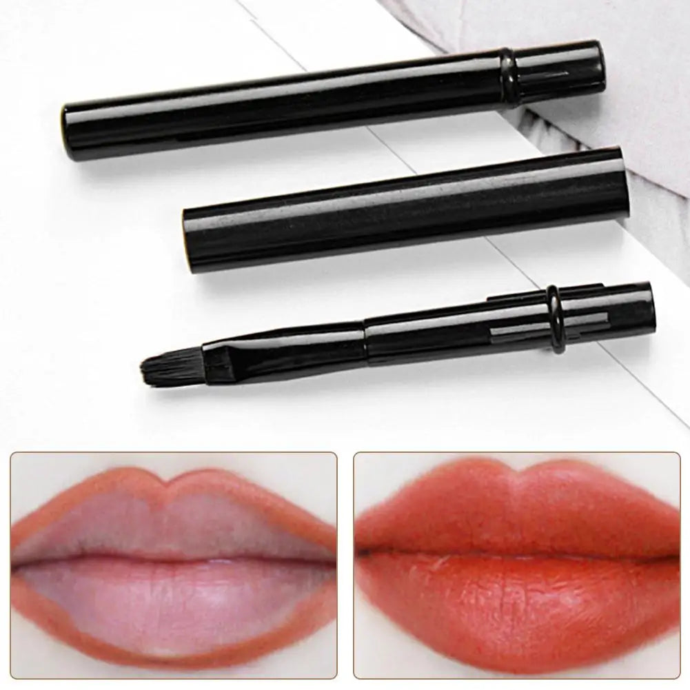 Makeup Lip Brushes Lipliner brushes Black with Cap Retractable Lipstick Brush Travel Portable lip scrub brush Gloss Makeup Brush Oasis Select
