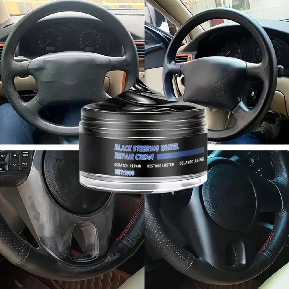 Car Steering Wheel Repair Paste Restores Black Gloss, Application Cracking, Finish, Removes Peeling Easy Plastic-Like Tools Oasis Select