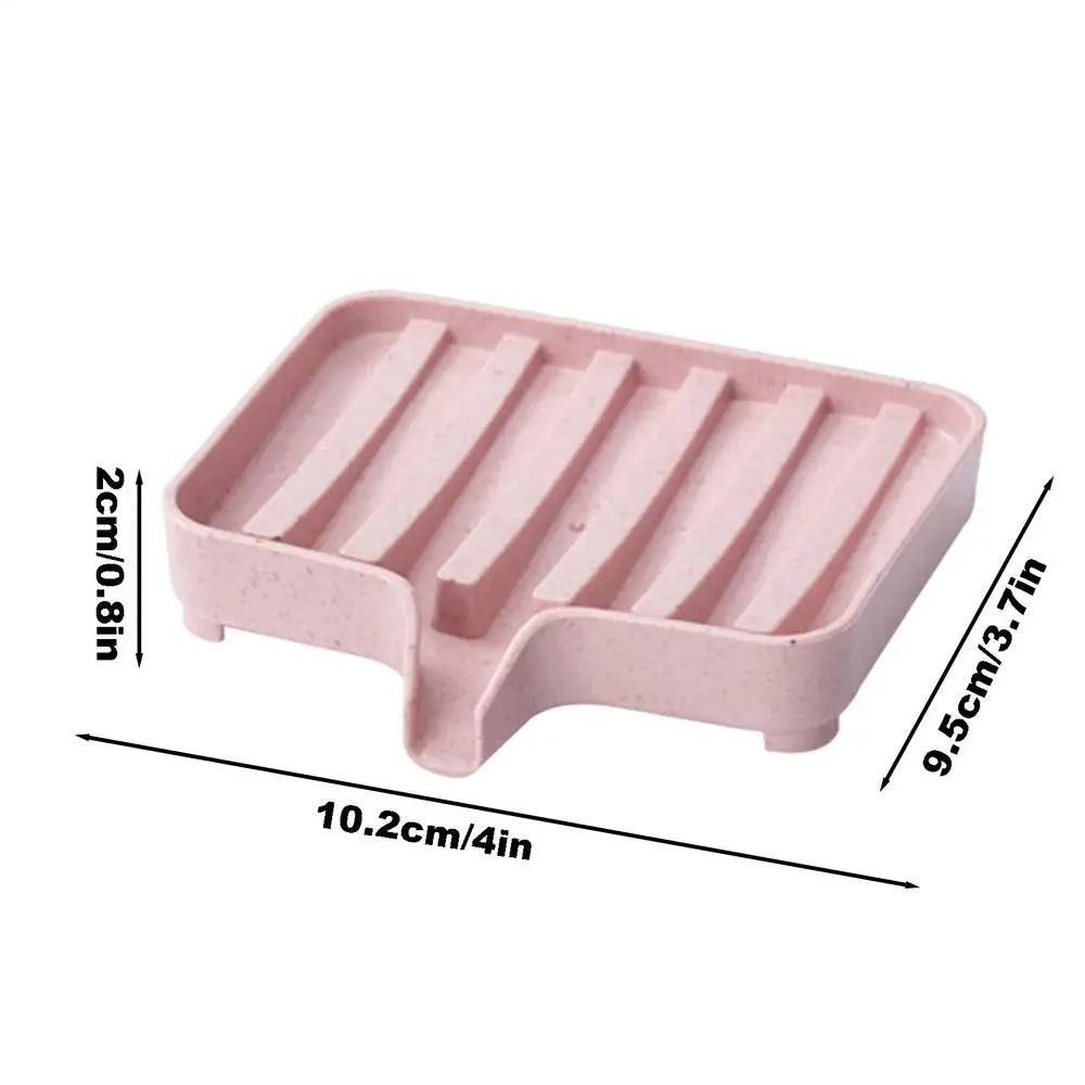 Soap Dish with Drain Soap Tray Shower Soap Storage Bathroom Accessories Multipurpose Household Soap Drain Rack for Bathroom Oasis Select Pink