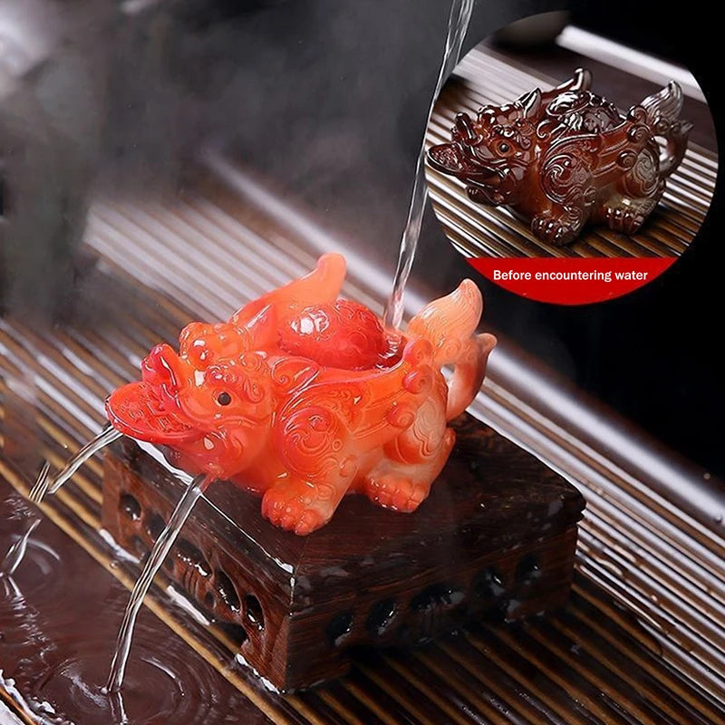 1PC Boutique Tea Pet Water-spraying Pixiu Tea Pet Ornament Handmade Tea Ceremony Tea Game Financial Tea Table Gift Oasis Select A