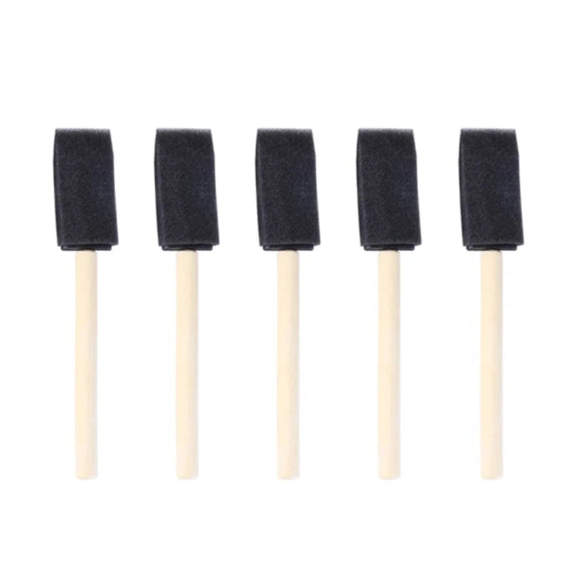 5PCS Foam Paint Brushes, Reusable Sponge Brushes with Wood Handles for Painting, Staining,Sponge Brushes for Varnishes Oasis Select