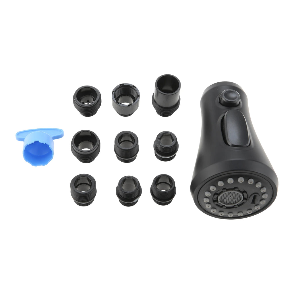 1Set 3-Function Kitchen Faucet Sprayer Nozzle ABS Brushed Nickel Multi Mode Aerator Replacement for Sink Basin Faucet Oasis Select