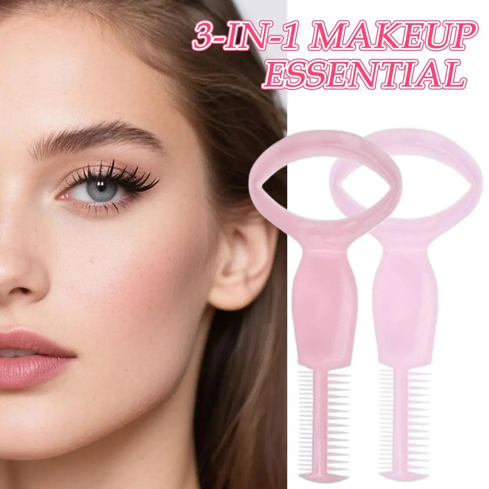 2-in-1 Mascara Shield & Eyelash Comb Applicator Tool (2-Pack) Mascara Applicator Tool Oasis Select