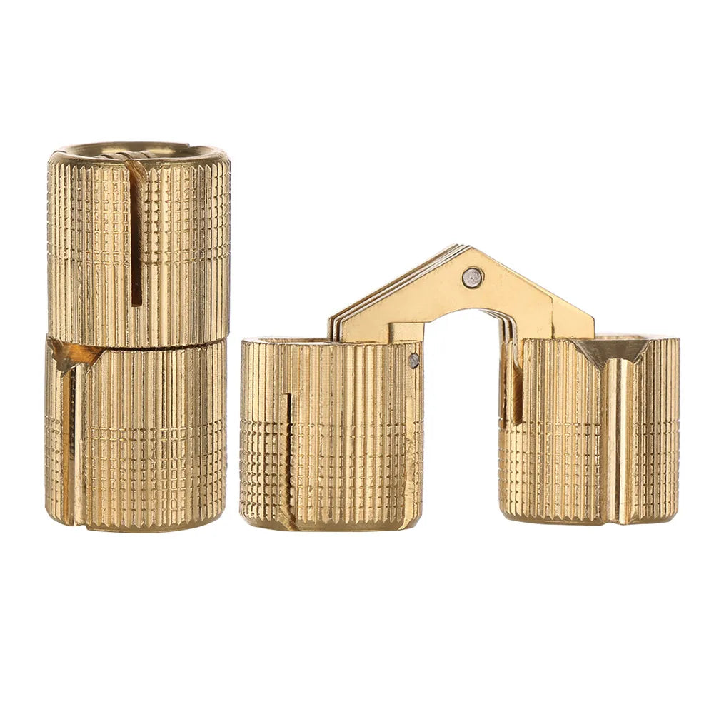 Invisible Cylindrical Brass Hinge | Concealed Cabinet Door Hinge