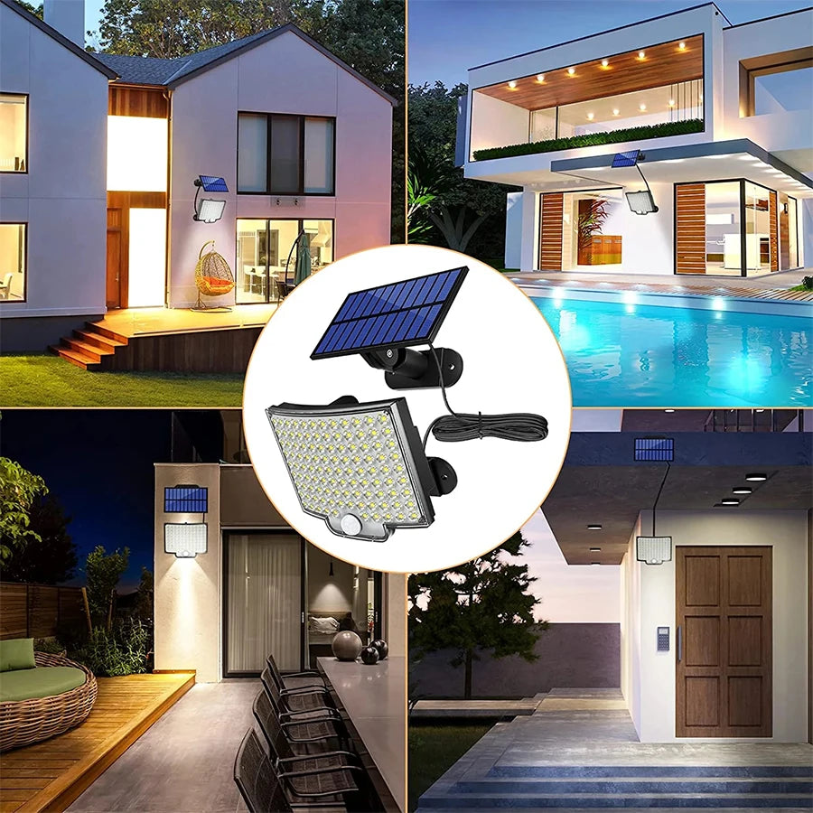 106 LED Solar Motion Sensor Outdoor Wall Light | IP65 Remote