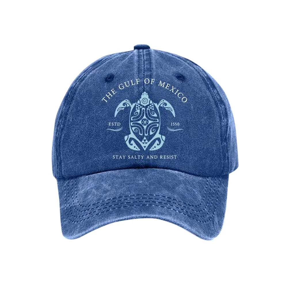 Washed Cotton Baseball Cap Retro Golf Dad Hat Adjustable Trucker Hat Plain Cap Outdoor Sports Sun Hat for Men Women Unisex Oasis Select Blue france