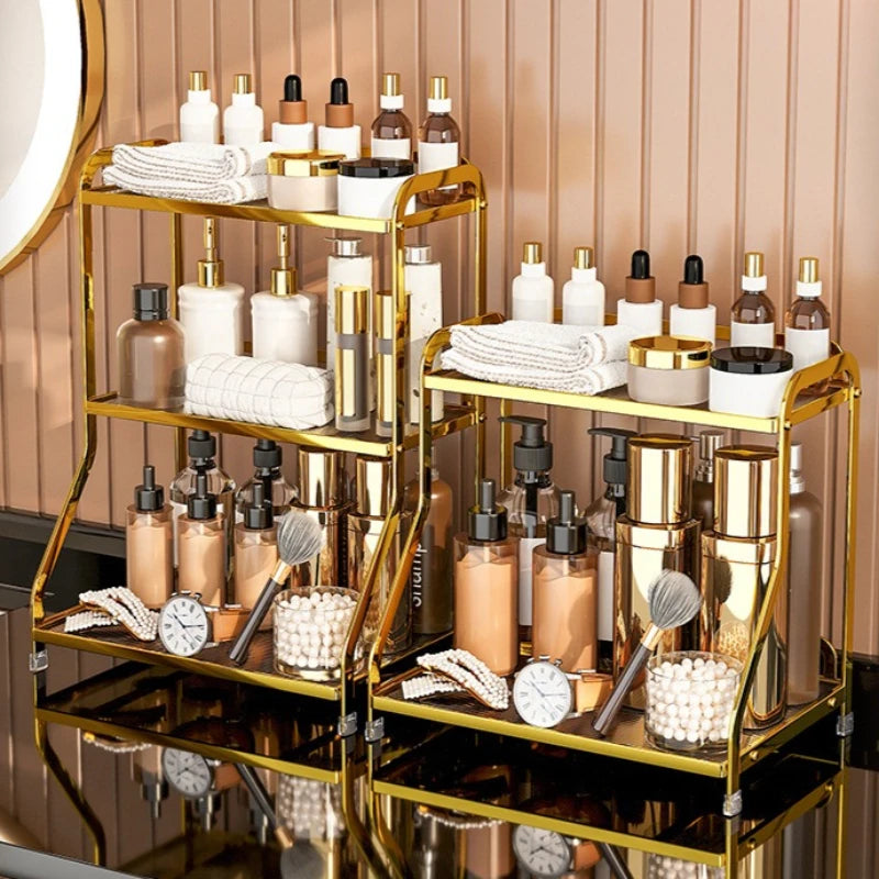 Desktop Shelf Dresser Cosmetics Storage Rack Bathroom Perfume Finishing Rack Ornament Jewelry Rack Oasis Select