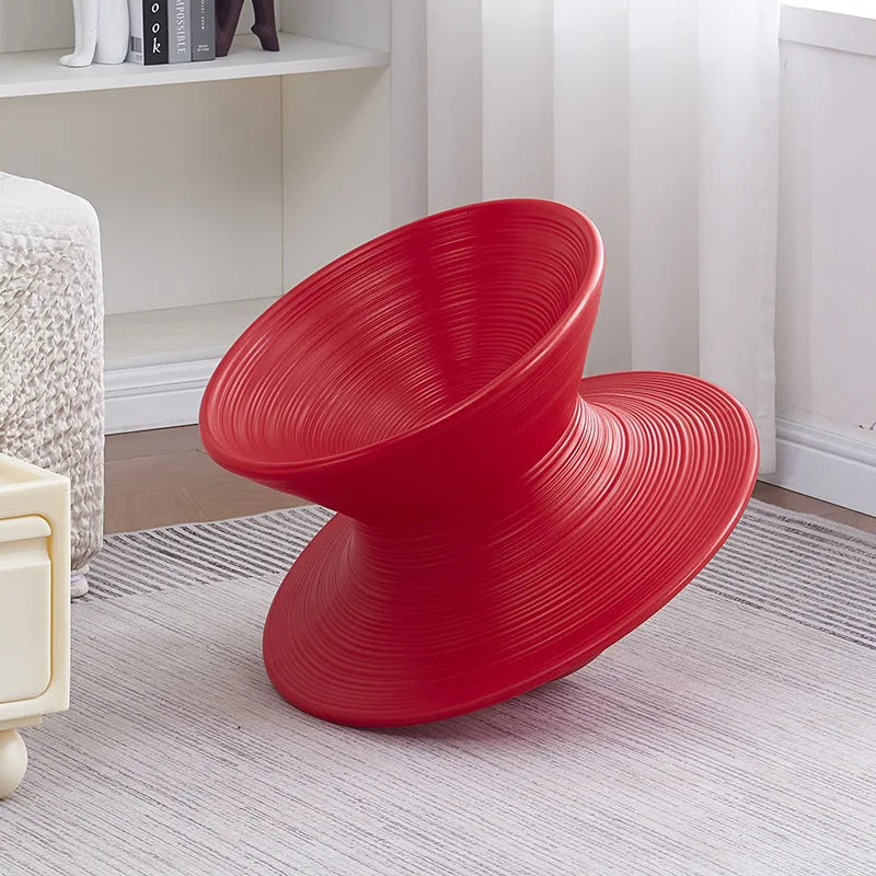 Nordic ins Internet celebrity creative gyro chair shopping mall leisure seat amusement park 360 degree rotating tumbler stool Oasis Select red