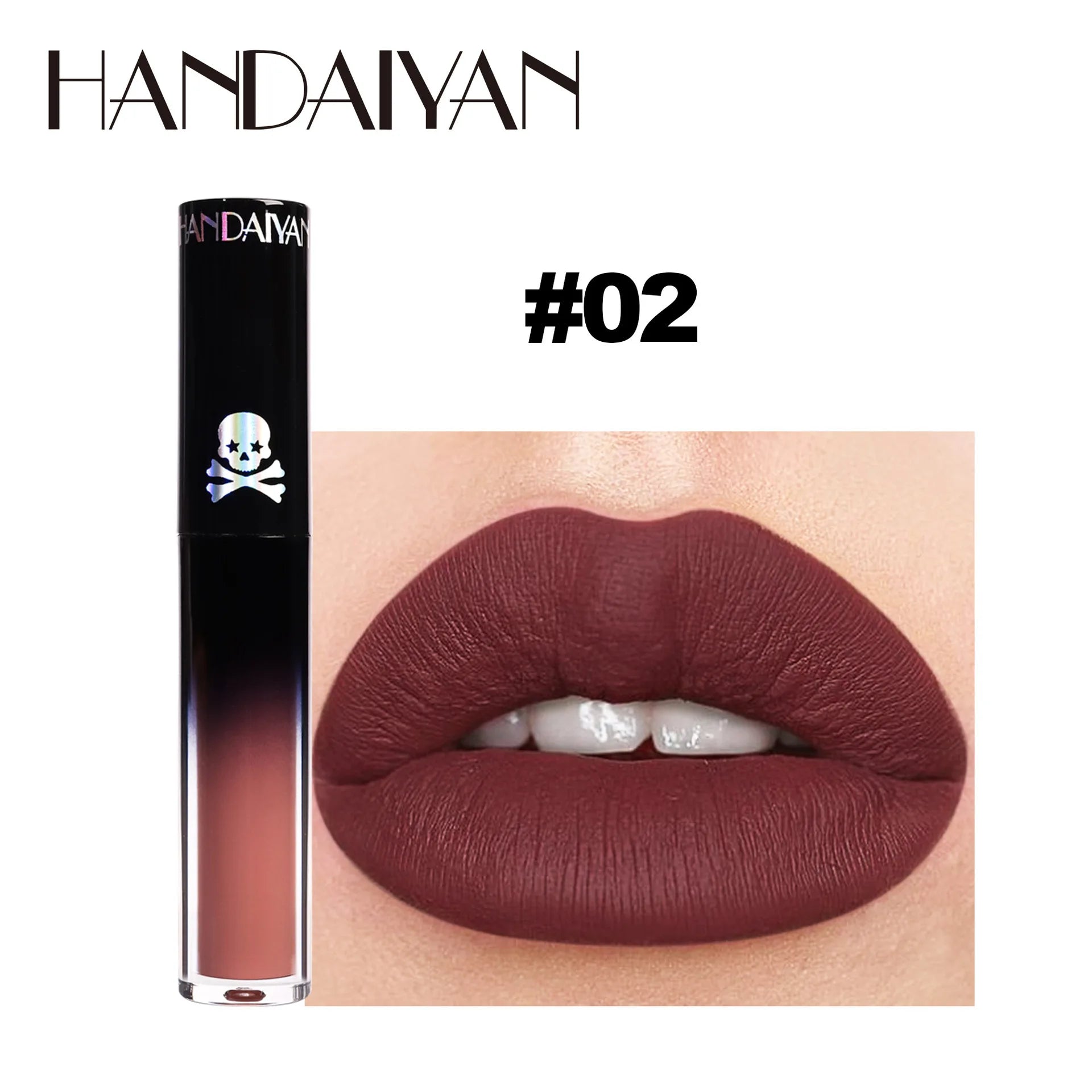 Handaiyan Matte Vampire Lip Gloss – Black & Purple Waterproof