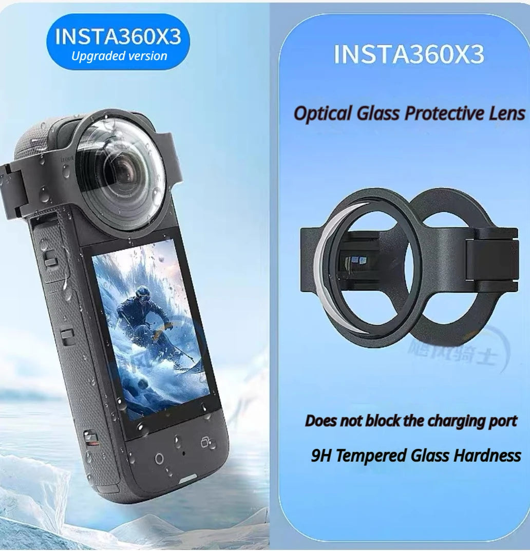 Insta360 X3 Clip-On Optical Glass Protective Lens Cap 9H