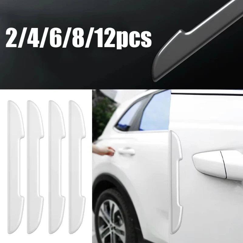 2/8/12pcs Transparent Anti-Collision Protector Bar Strips Side Edge Protection Guards Rear View Mirror Cover Protection Stickers Oasis Select